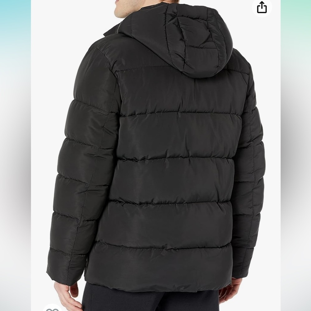 Amazon Aware Men's Recycled Polyester Hooded Puffer Jacket NWT